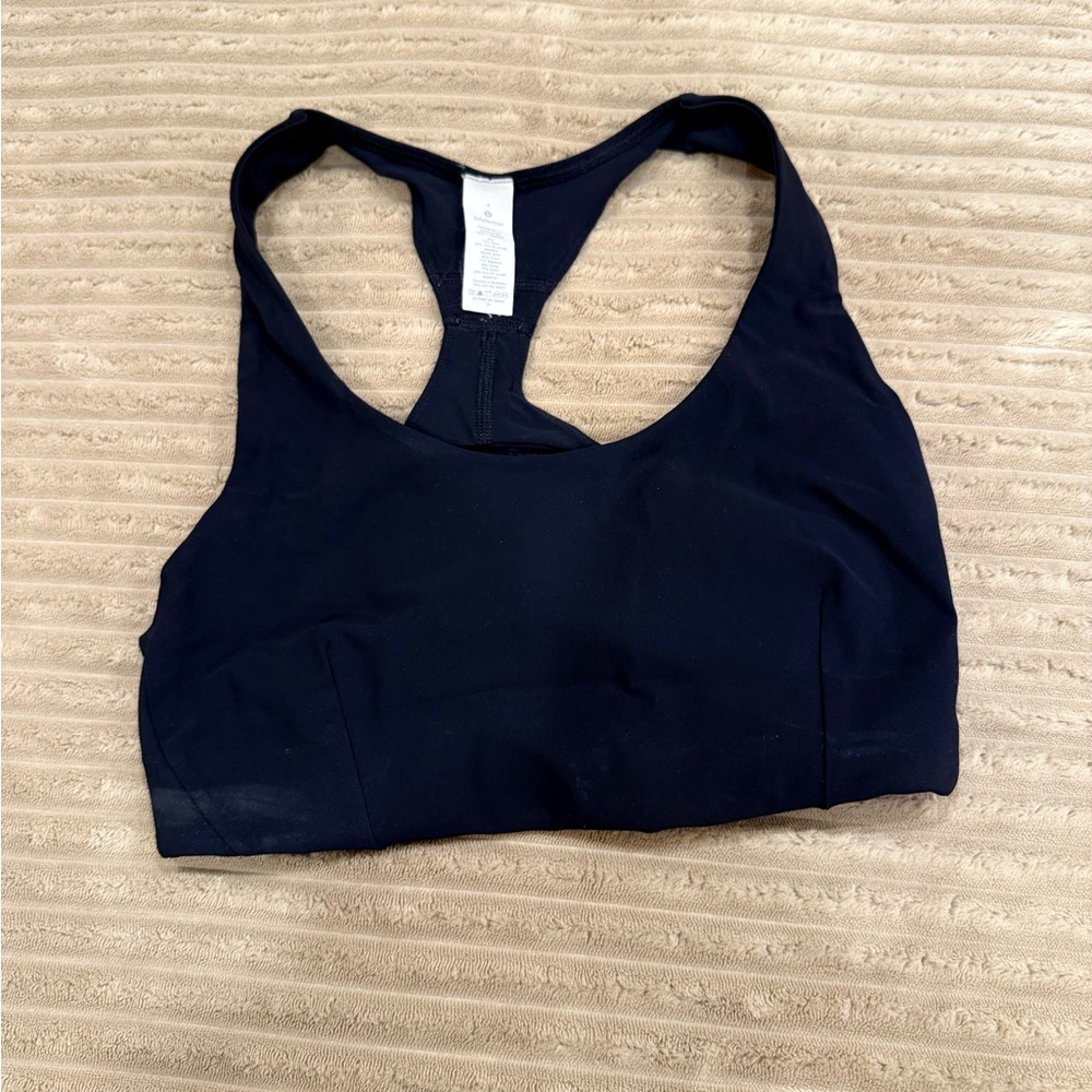 Lululemon Women's Black Racerback Sports Bra Black size 4